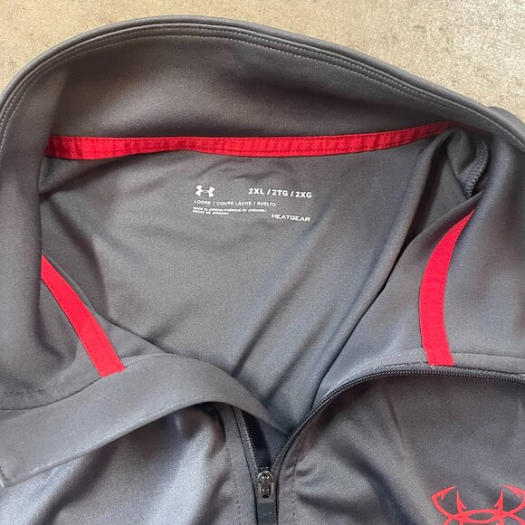 Under Armour Fish Hunter Loose Fit 1/4-Zip Pullover Gray Size XXL - Picture 5 of 8